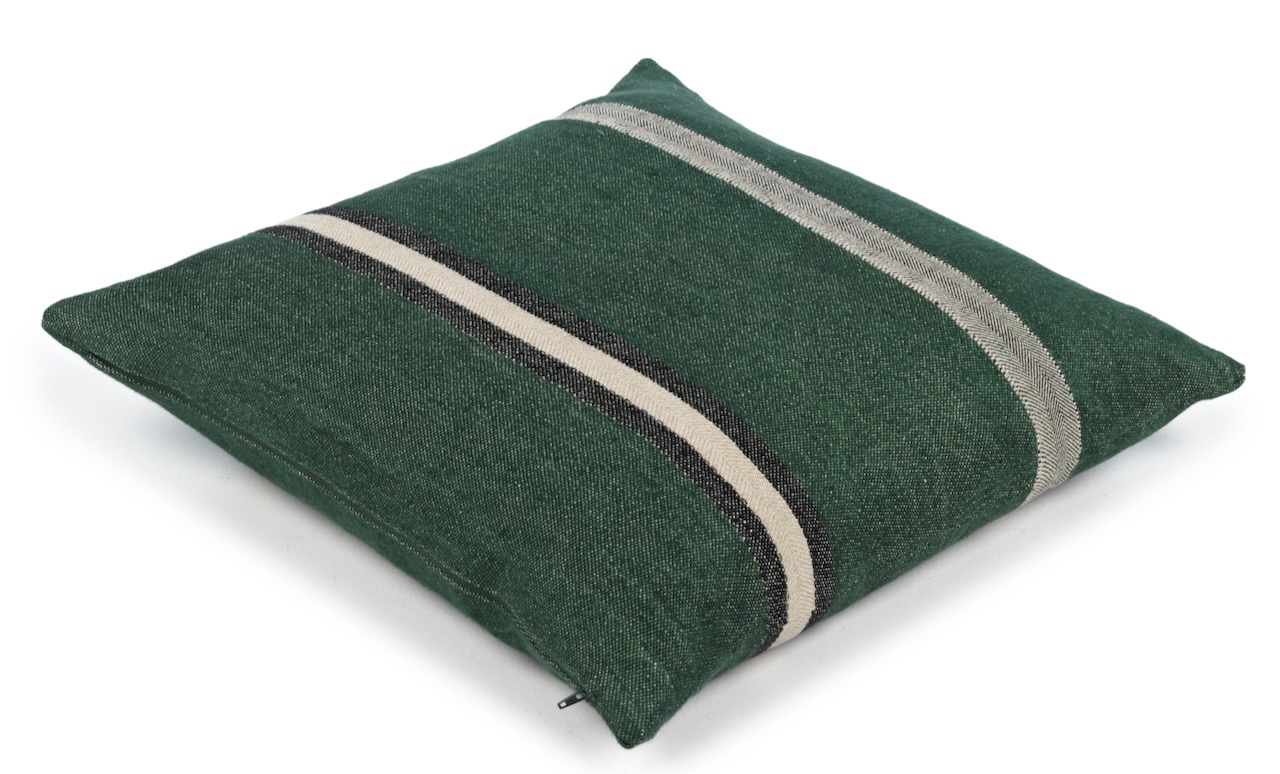 Libeco Kissenbezug Racing Green schwarz natur 50x50 cm Libeco Kissenbezug Racing Green schwarz natur 50x50 cm