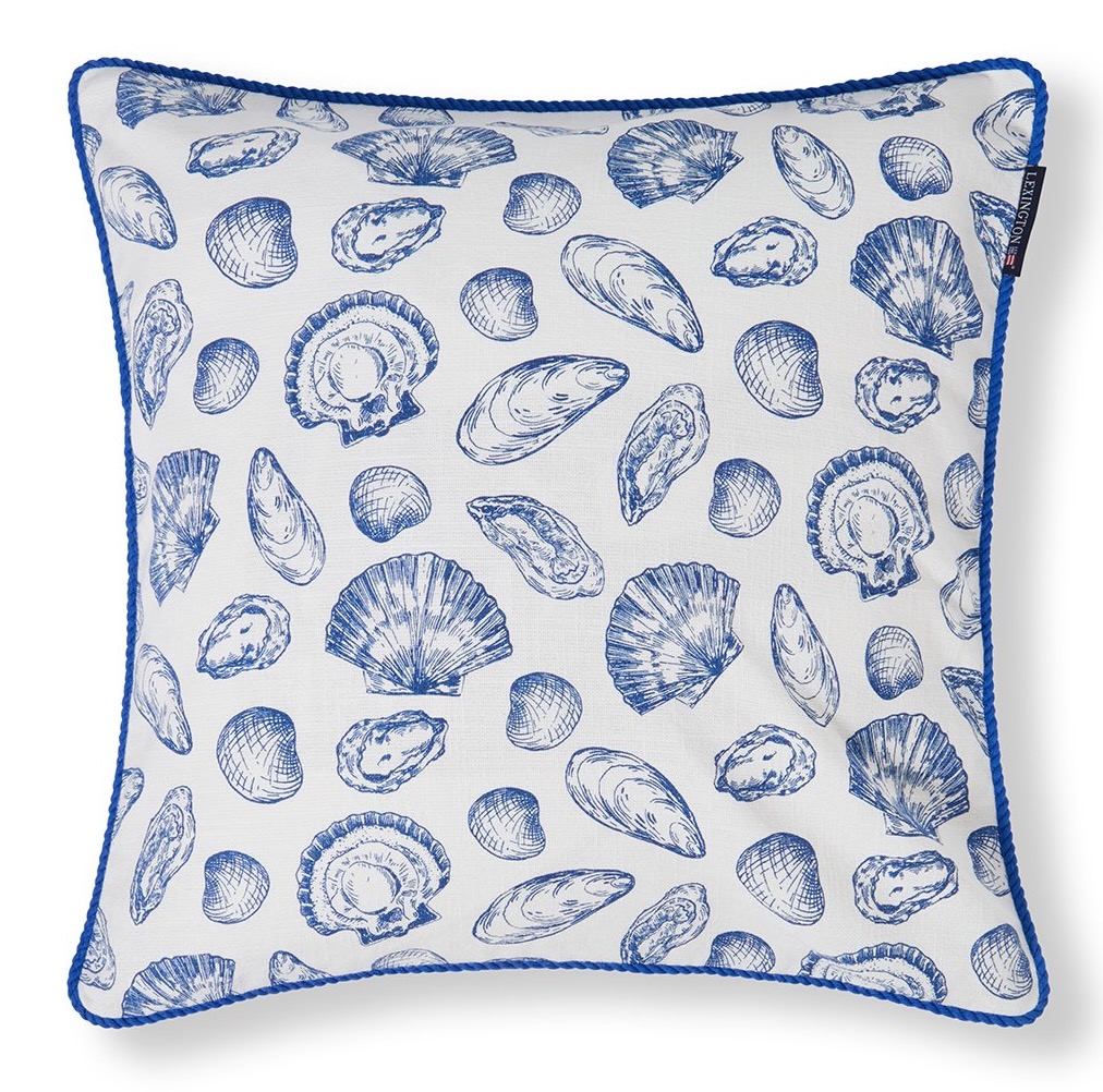 Lexington Kissenbezug Muschel weiß/blau 50x50 cm Lexington Kissenbezug Muschel weiß/blau 50x50 cm
