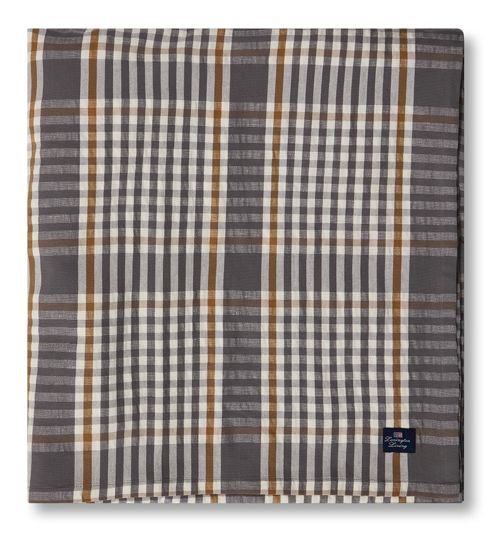 Lexington Tischdecke Karo grau/offwhite/caramel