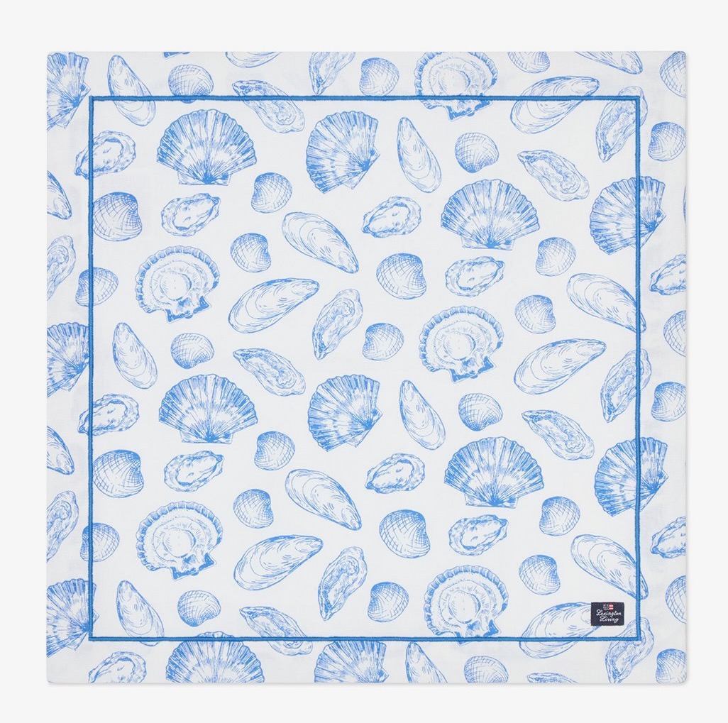 Lexington Serviette Muschel weiß/blau Lexington Serviette Muschel weiß/blau