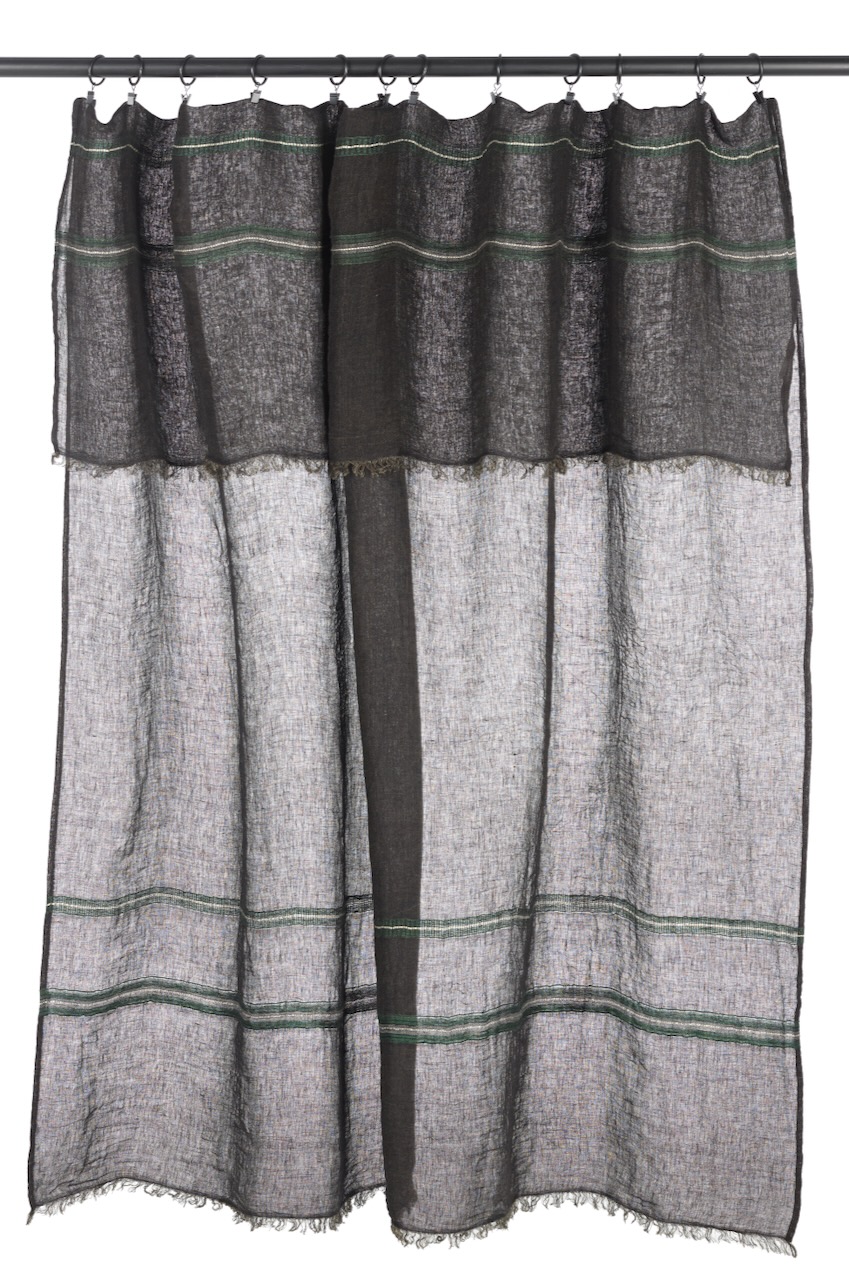 Libeco Plaid Stella stripe anthrazit/grün/offwhite Libeco Plaid Stella stripe anthrazit/grün/offwhite