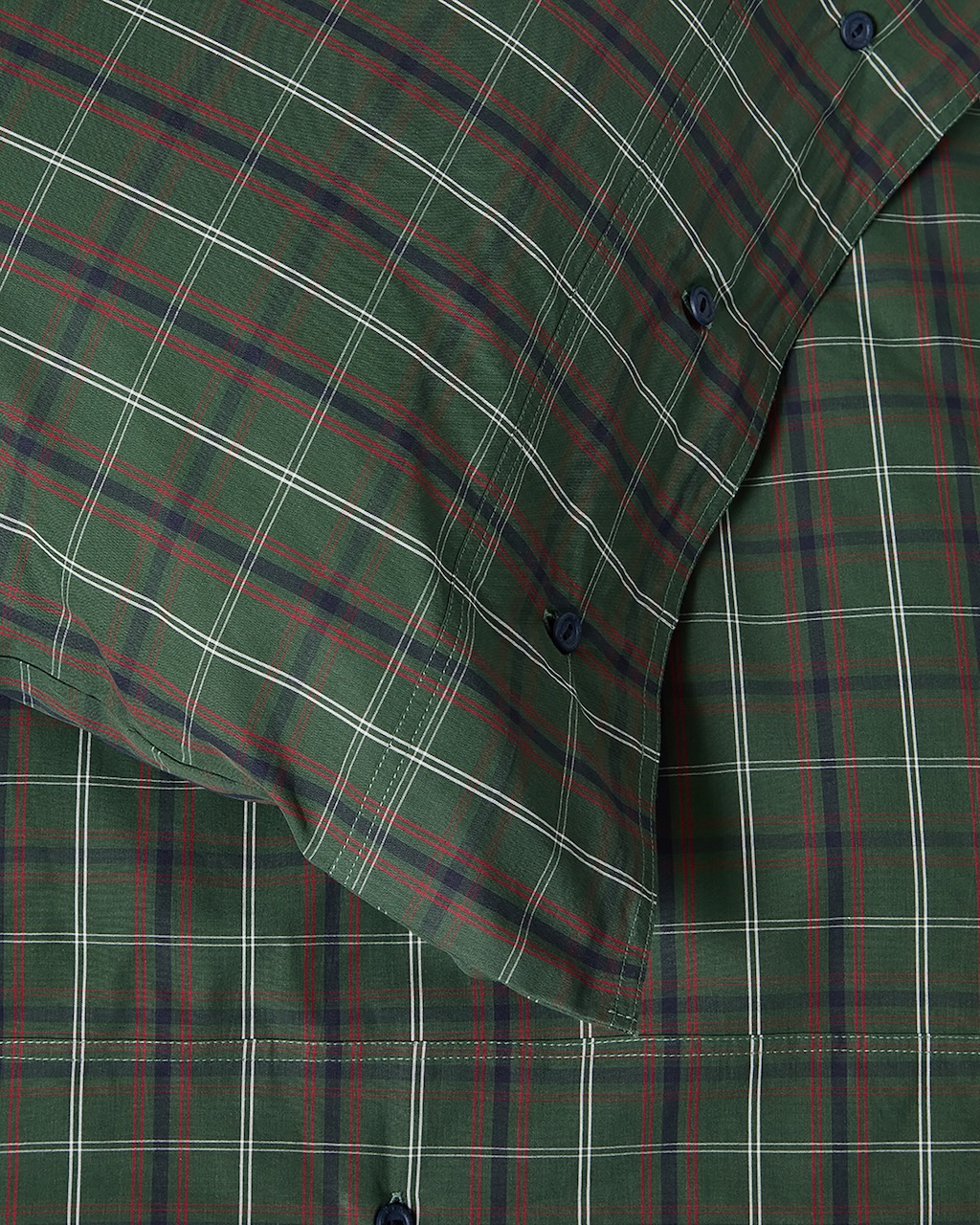 Lexington Bettwäsche-Set Perkal Karo grün/blau/weiß/rot