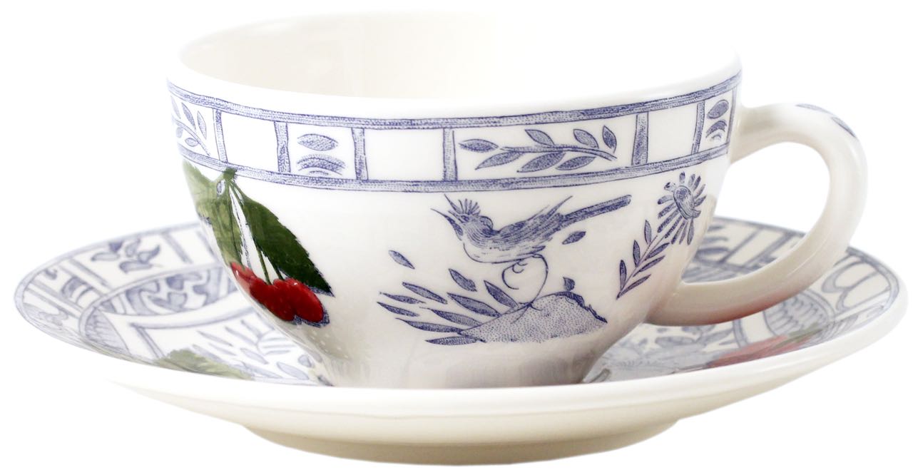 Gien Oiseau Bleu Fruits Frühstückstasse Gien Oiseau Bleu Fruits Frühstückstasse