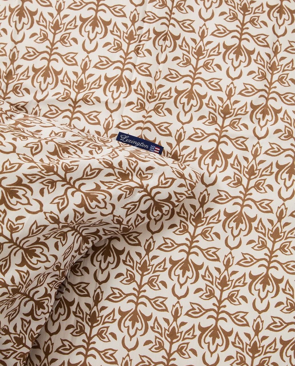Lexington Bettwäsche-Set Satin Ornament caramel/weiß Lexington Bettwäsche-Set Satin Ornament caramel/weiß
