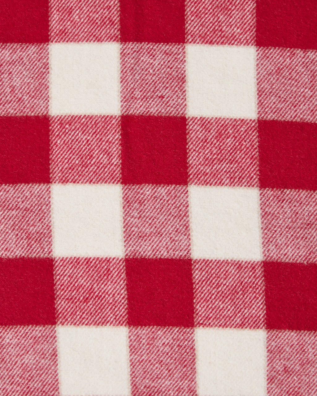 Lexington Bettwäsche-Set Flanell Karo rot/wollweiß
