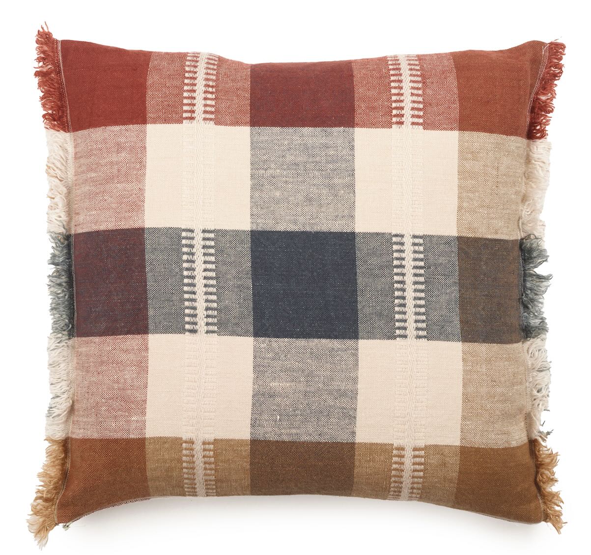 Libeco Kissenbezug Maxine Karo offwhite/rostbraun/blaugrau/eichenbraun Libeco Kissenbezug Maxine Karo offwhite/rostbraun/blaugrau/eichenbraun