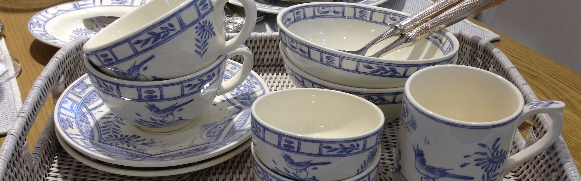 Gien Geschirr Oiseau Bleu Leben mit Stil 1920