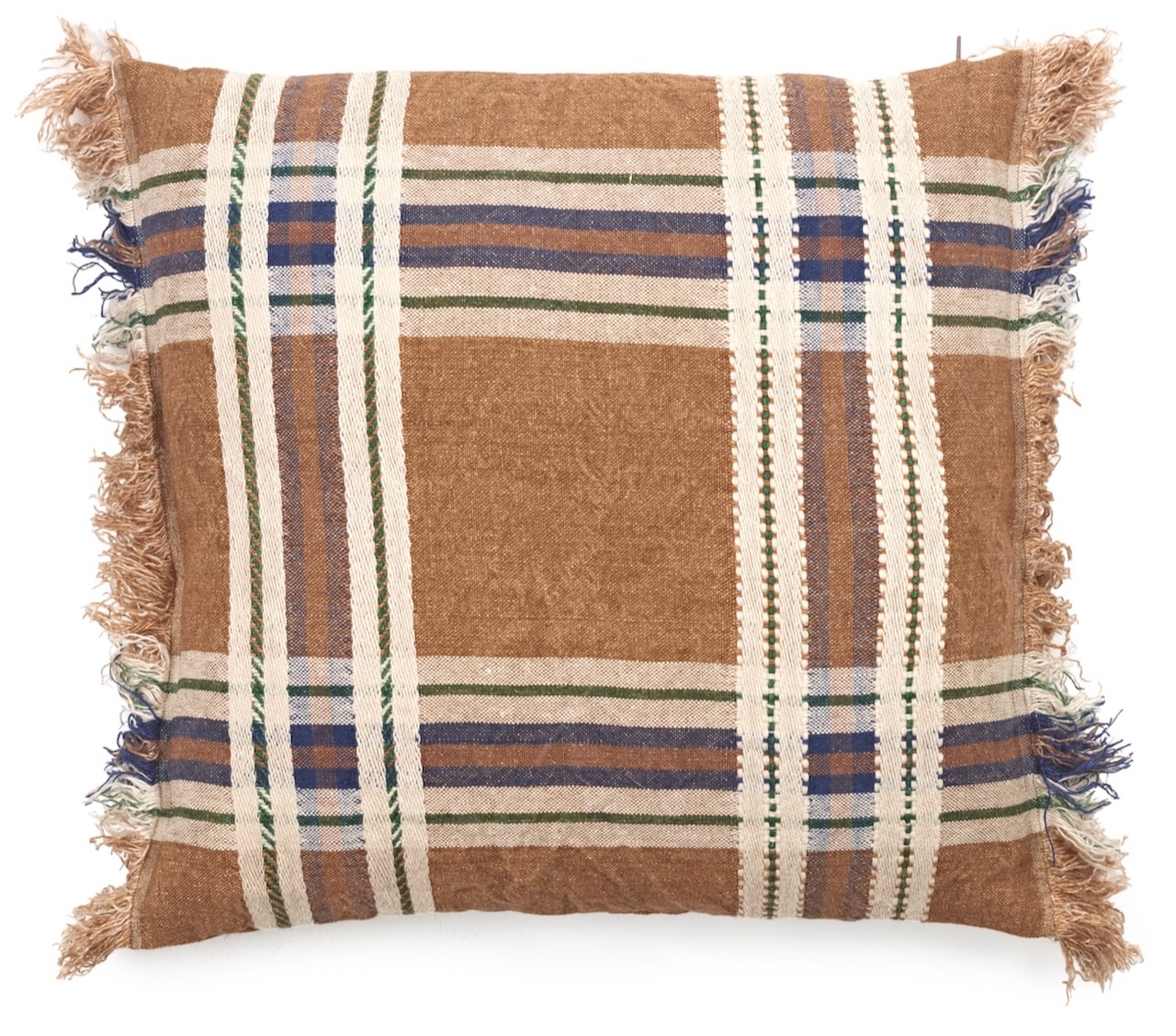 Libeco Kissenbezug Batsi ingwer/offwhite/indigo/grün Libeco Kissenbezug Batsi ingwer/offwhite/indigo/grün