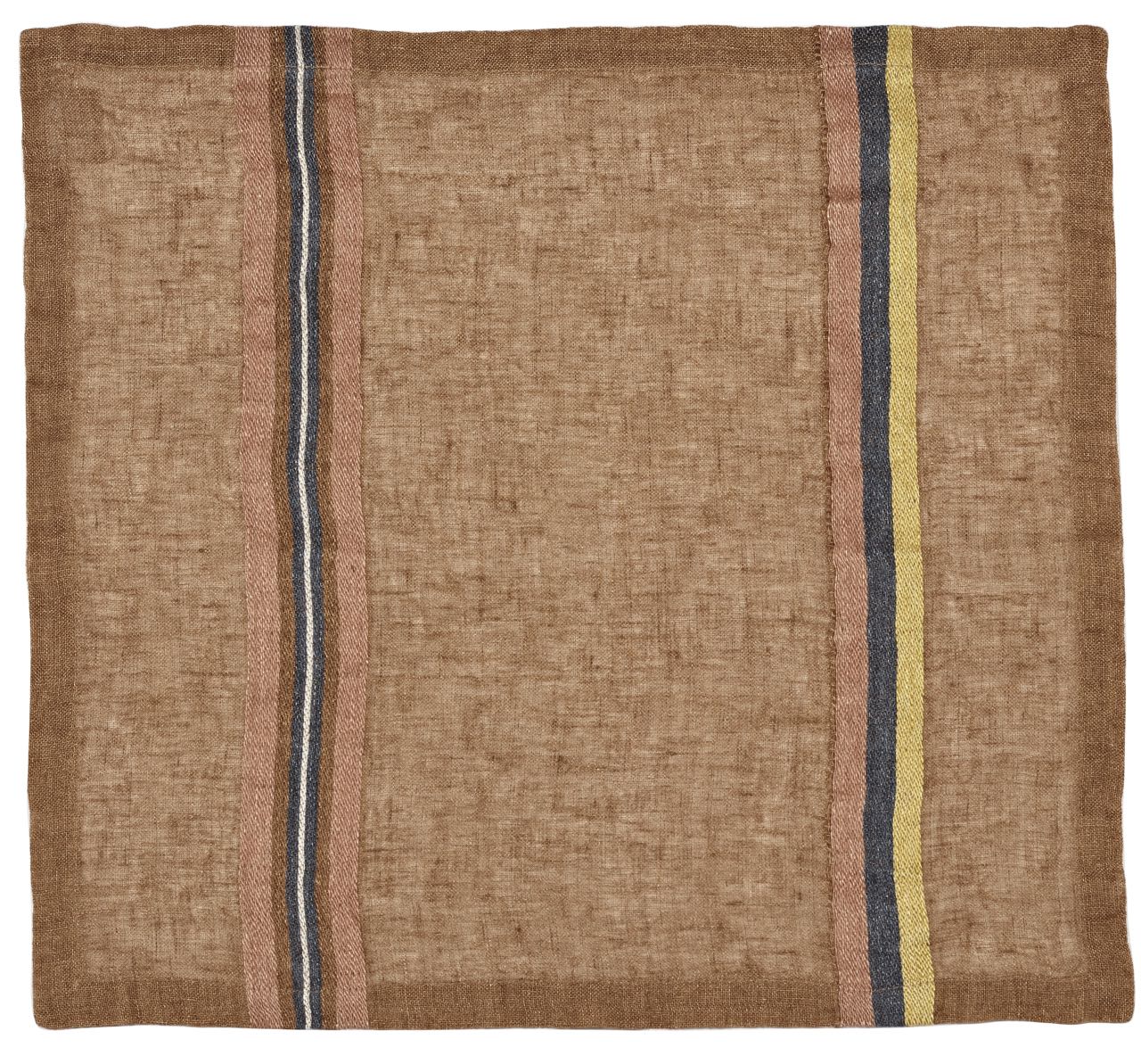 Libeco Serviette Virginia braun/blau/gelb Libeco Serviette Virginia braun/blau/gelb