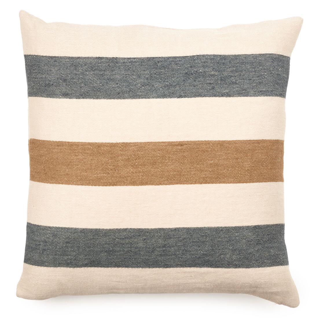 Libeco Kissenbezug Dakota Stripe natur/braun/blau