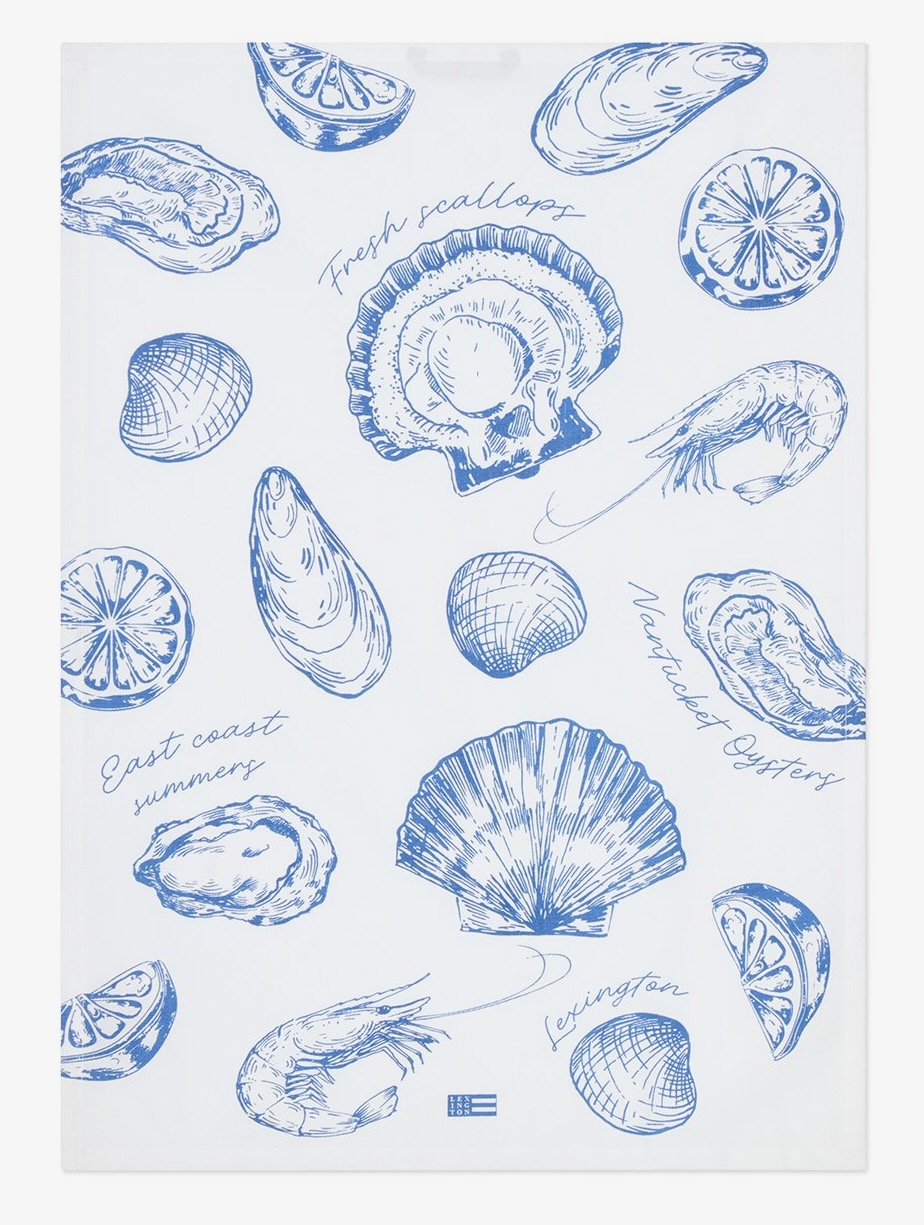 Lexington Geschirrtuch Muschel weiß/blau Lexington Geschirrtuch Muschel weiß/blau