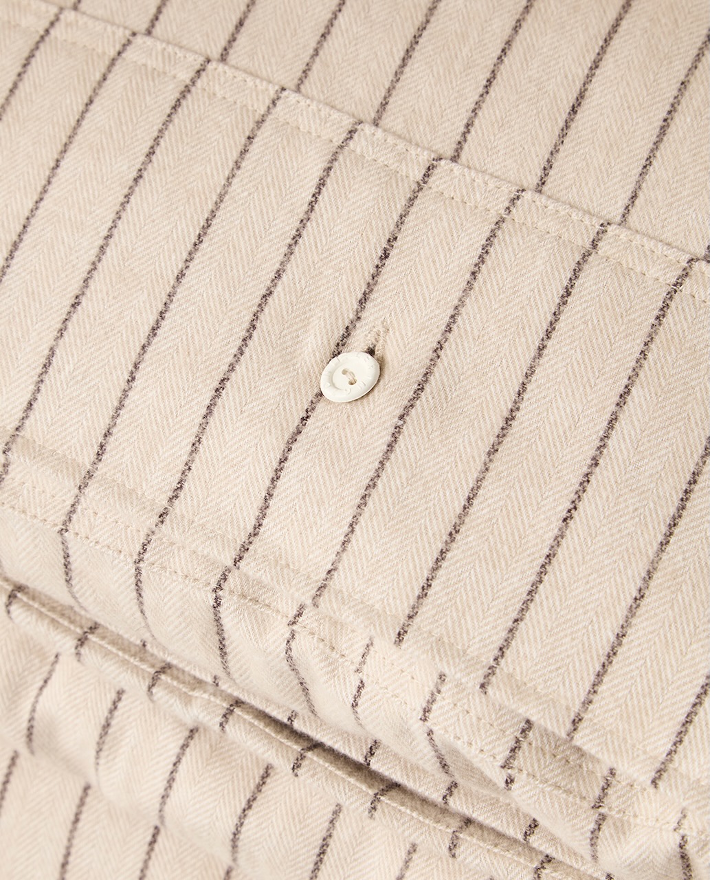 Lexington Bettwäsche-Set Flanell Streifen beige/braun