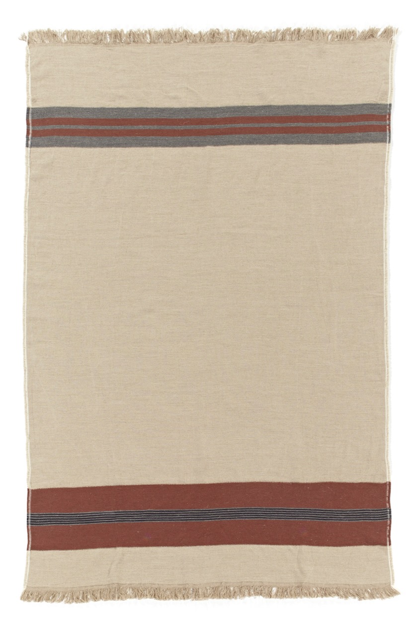 Libeco Plaid Sienna stripe natur/rotbraun/grau