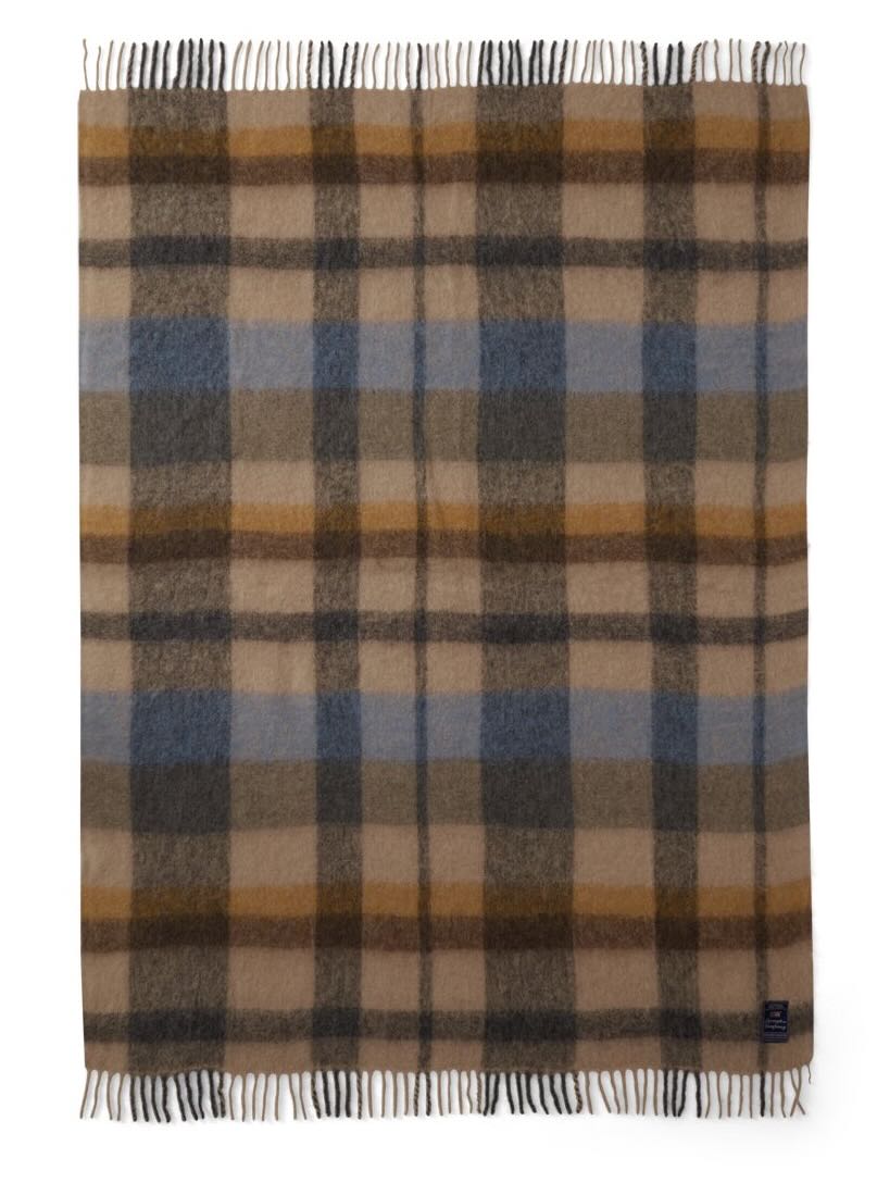 Lexington Decke Mohair Karo beige/grau/blau Lexington Decke Mohair Karo beige/grau/blau