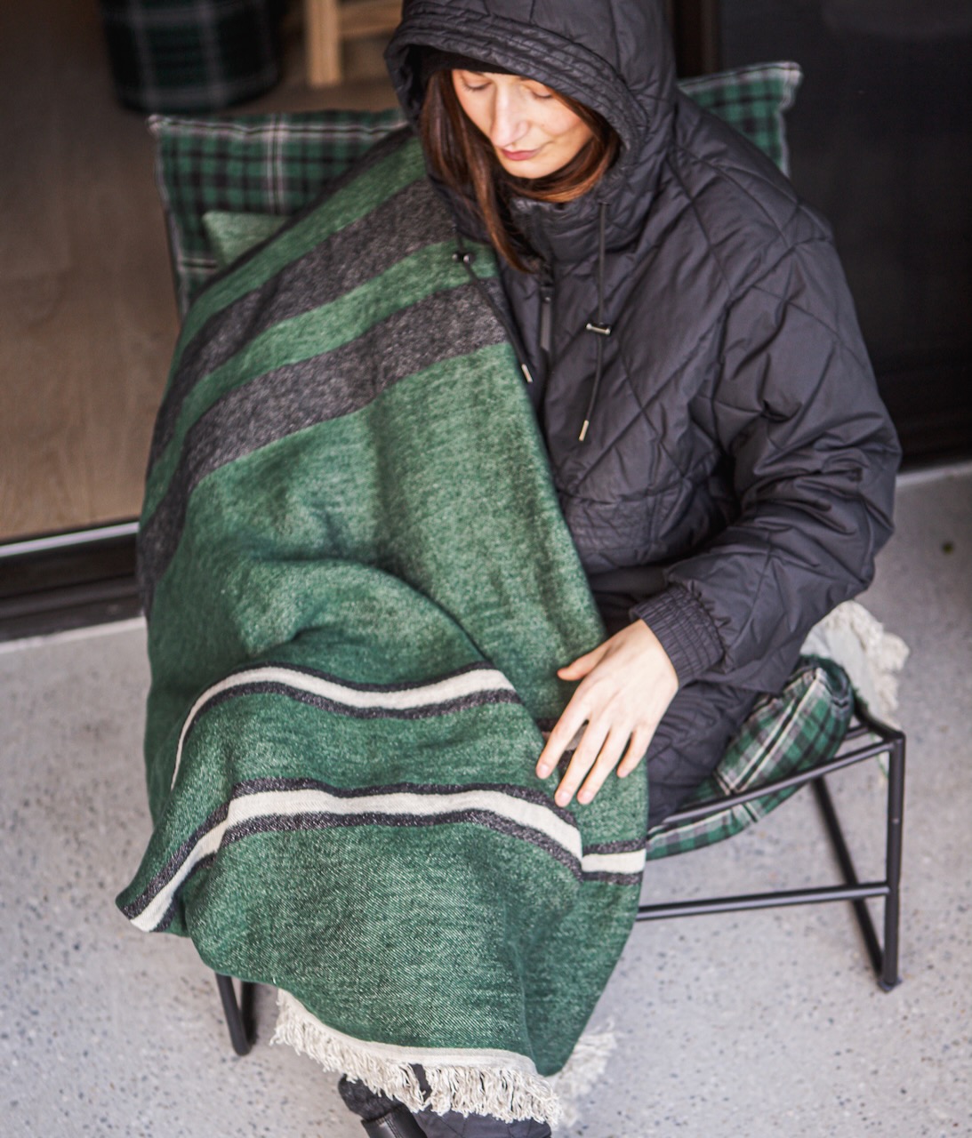 Libeco Leinenplaid Racing Green