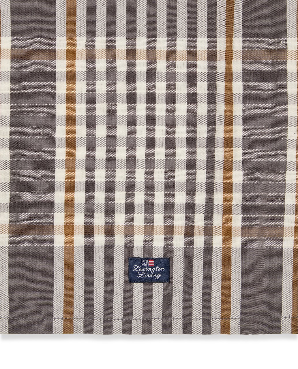 Lexington Geschirrtuch Karo grau/offwhite/caramel