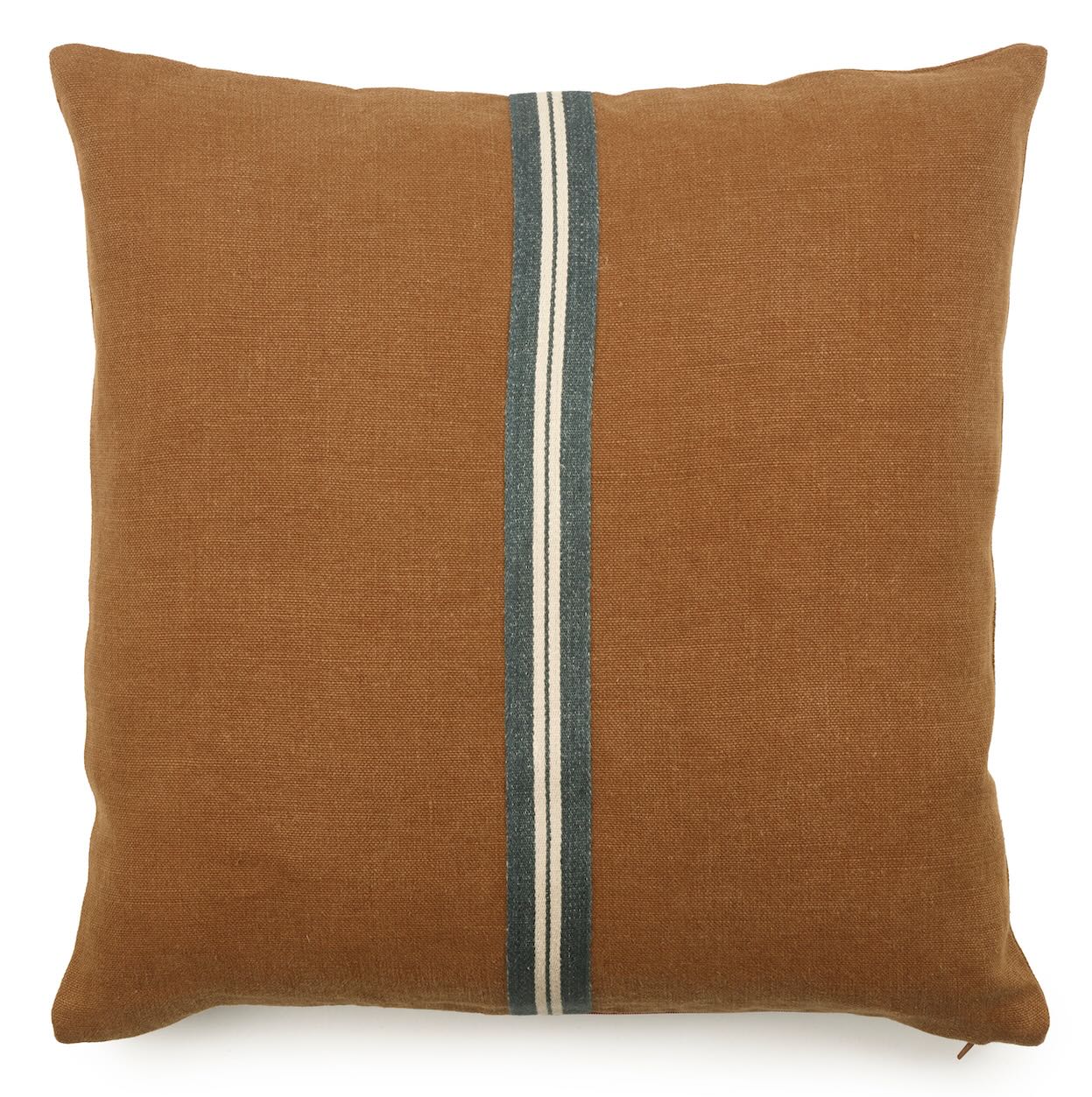 Libeco Kissenbezug Miles braun/blau/natur Libeco Kissenbezug Miles braun/blau/natur