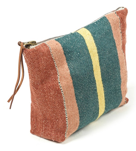 Libeco Tasche klein Old Rose braun/grün/gelb