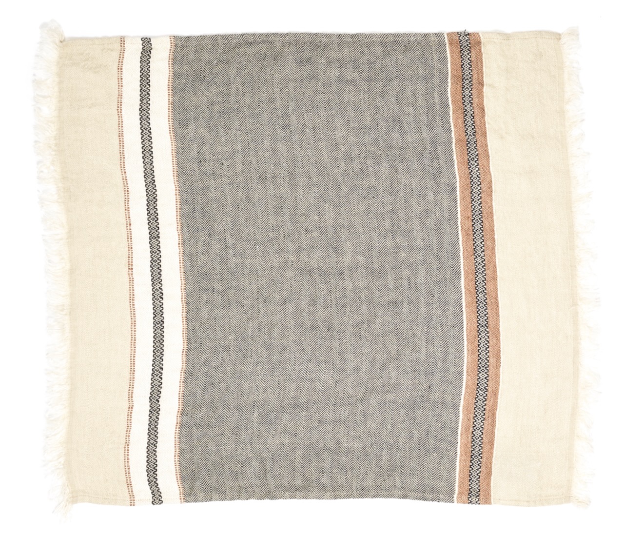 Libeco Tischset Beeswax Stripe natur/anthrazit/wollweiß