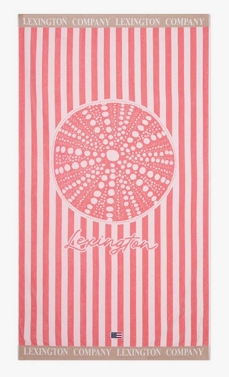 Lexington Strandtuch Seeigel rosa/weiß/beige