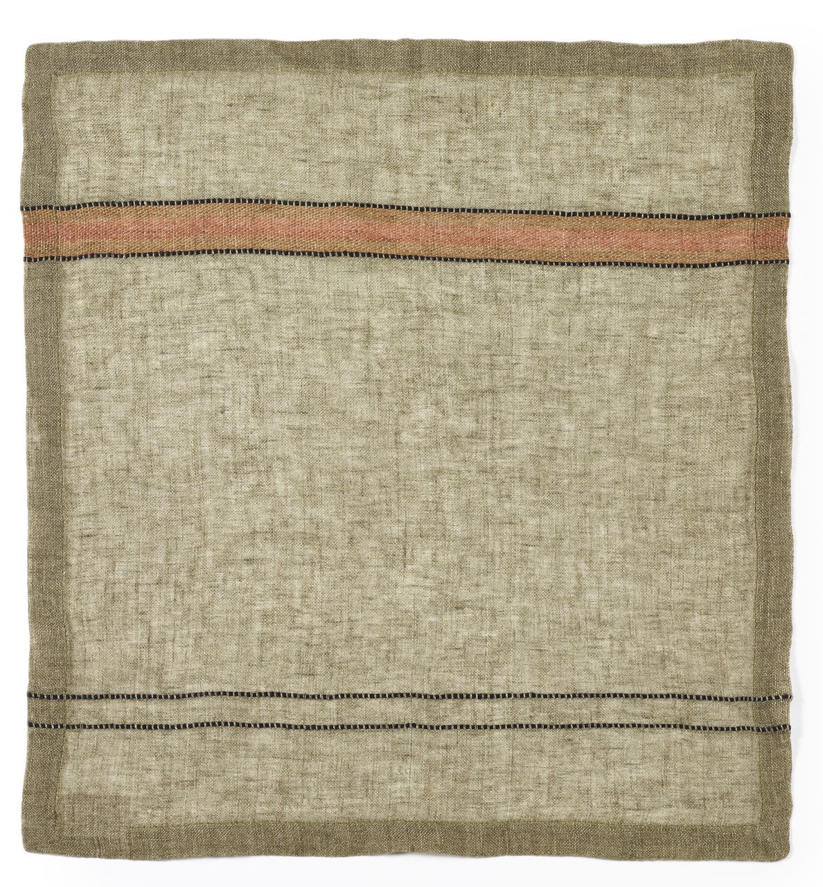 Libeco Serviette Marie Green Stripe Libeco Serviette Marie Green Stripe