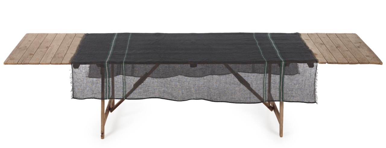 Libeco Plaid Stella stripe anthrazit/grün/offwhite