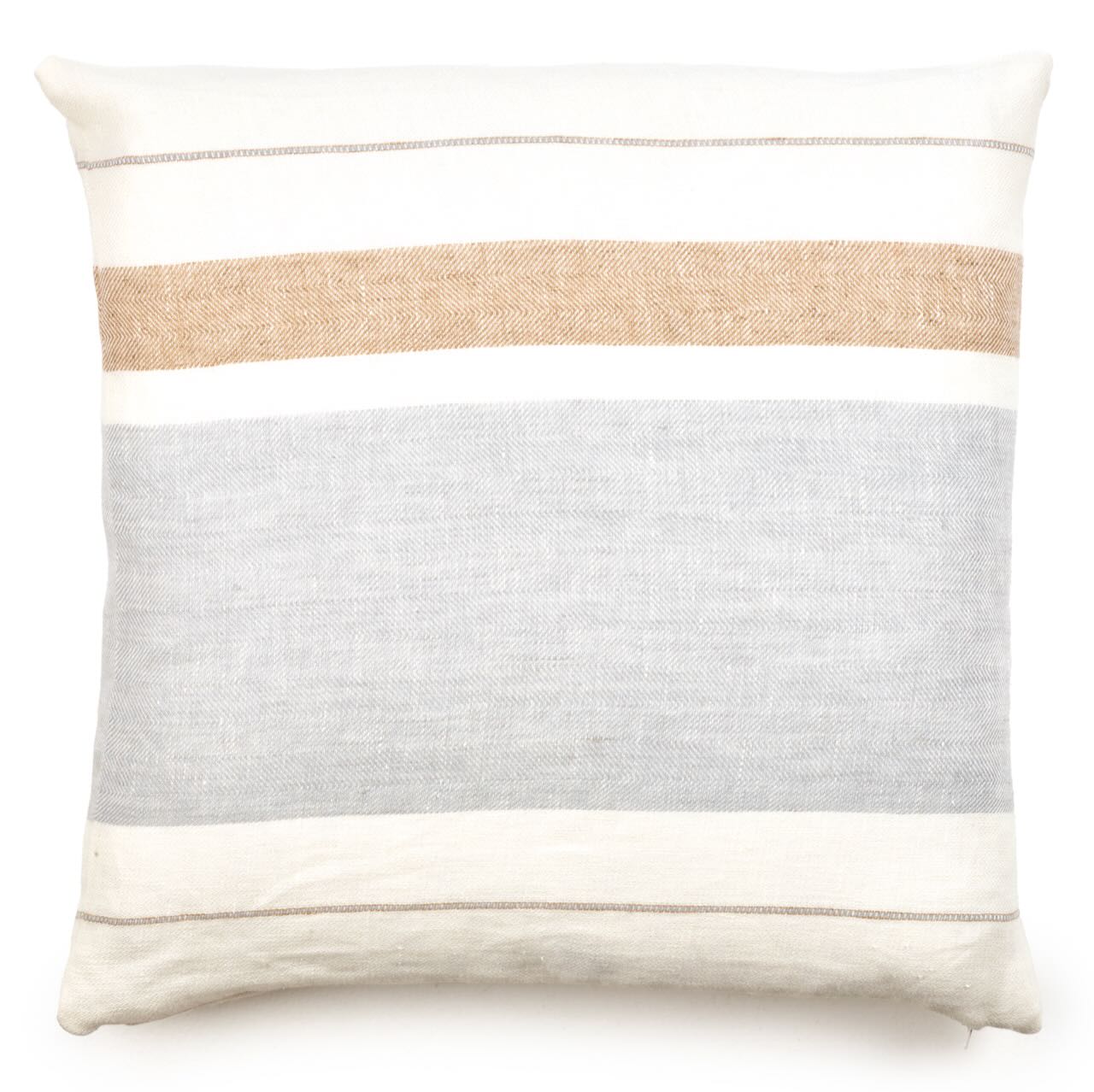 Libeco Kissenbezug Oyster Stripe wollweiß/stone/beige