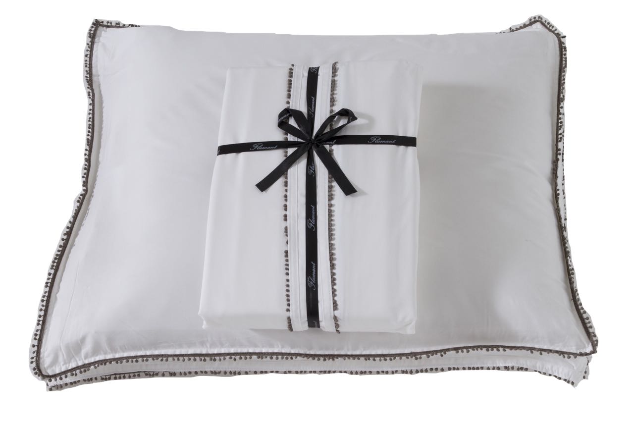 Flamant Bettwäsche-Set Festa weiß/grau Flamant Bettwäsche-Set Festa weiß/grau