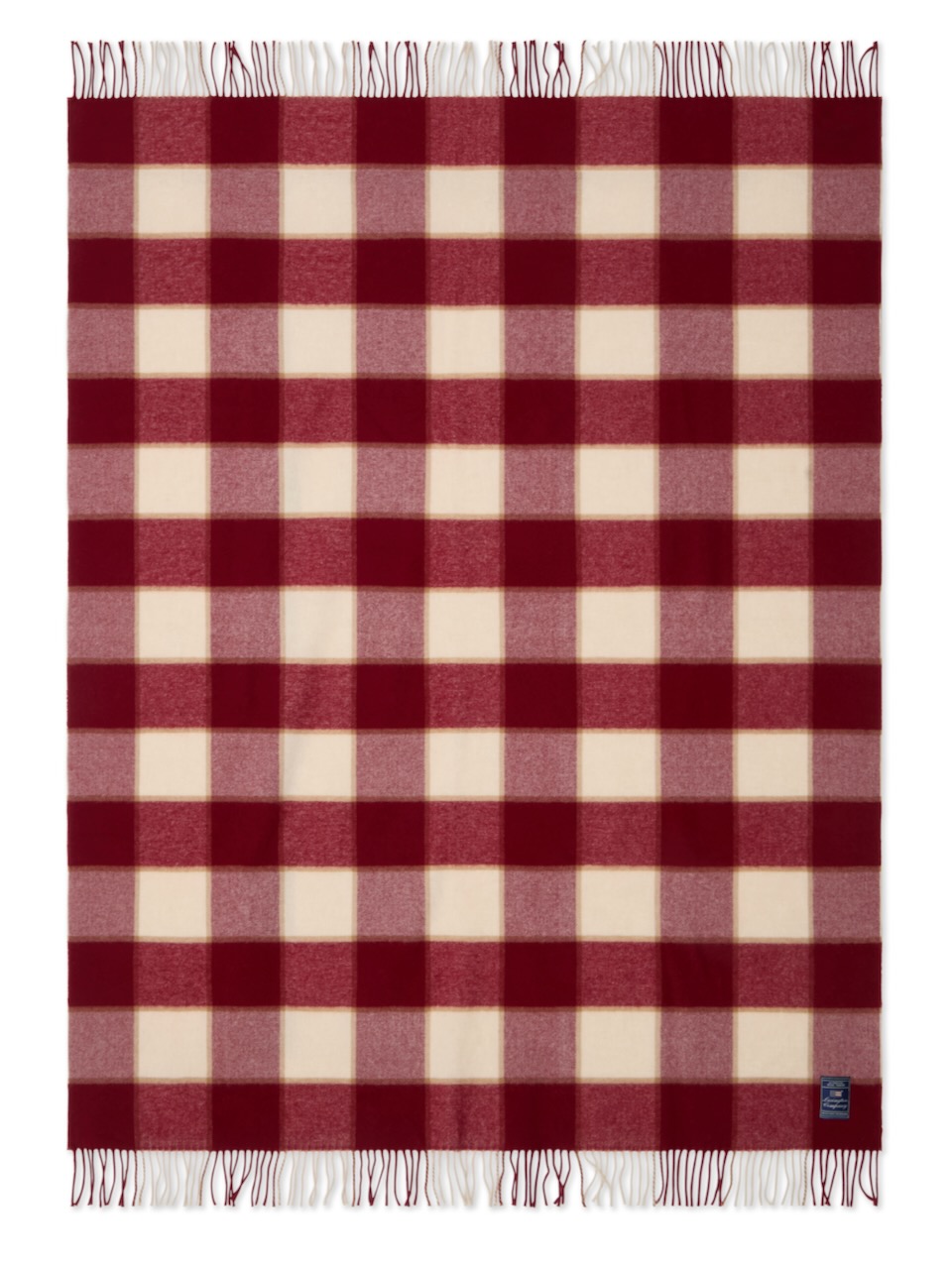 Lexington Decke Wool Throw Karo rot/offwhite/beige