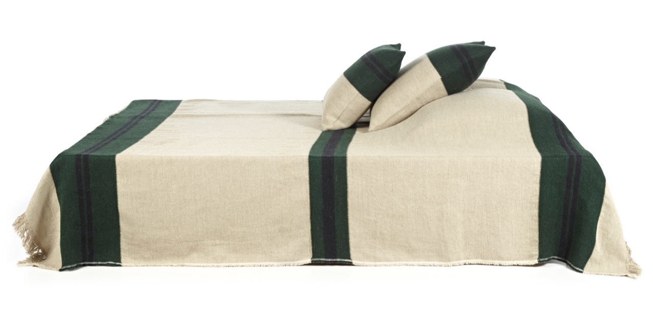 Libeco Plaid Omaha Stripe grün/schwarz/natur Libeco Plaid Omaha Stripe grün/schwarz/natur