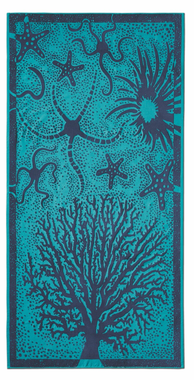 Leitner Leinen Strandtuch Neptune Aquamarin Leitner Leinen Strandtuch Neptune Aquamarin