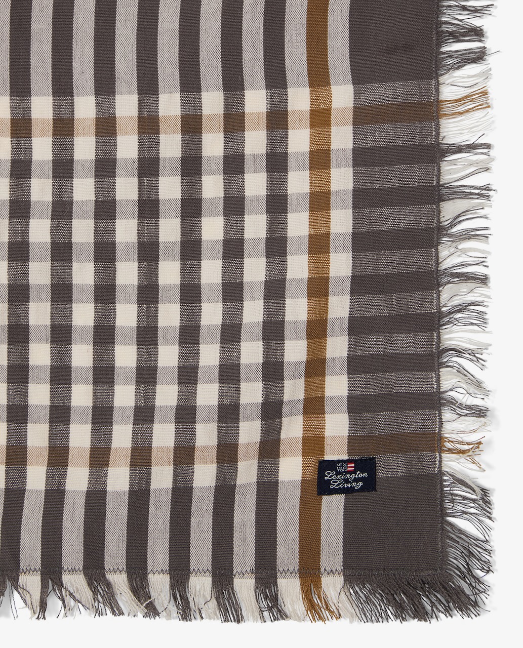 Lexington Serviette Karo grau/offwhite/caramel Lexington Serviette Karo grau/offwhite/caramel