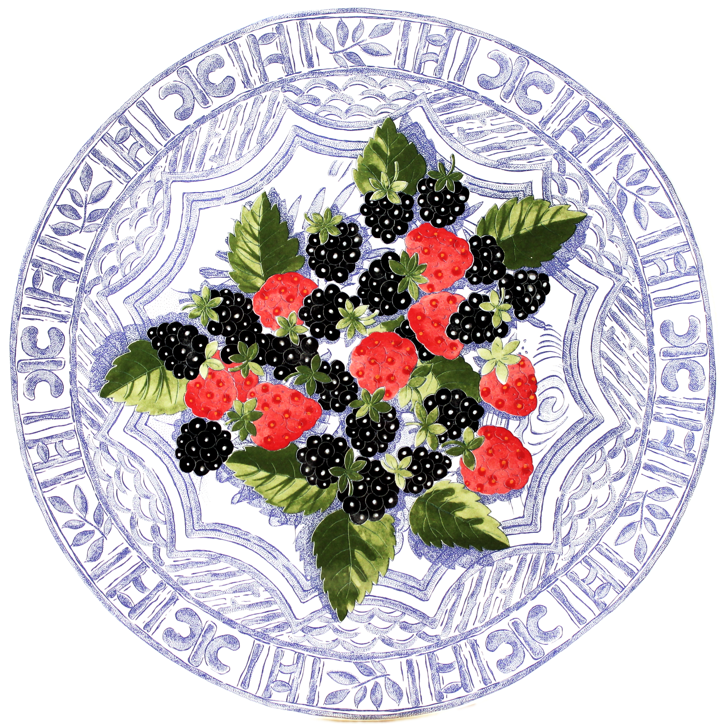 Gien Oiseau Bleu Fruits Kuchenplatte Gien Oiseau Bleu Fruits Kuchenplatte