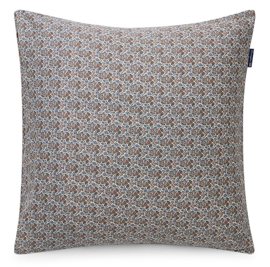 Lexington Kissenbezug Satin Blätter-Blumen beige/multi 80x80 cm