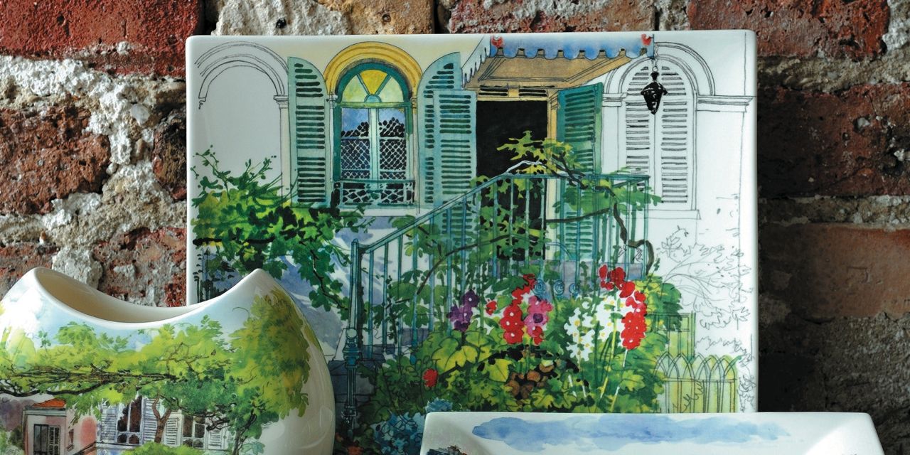 Gien Tablett Giverny Mauer gross 640 Gien Tablett Giverny Mauer gross 640