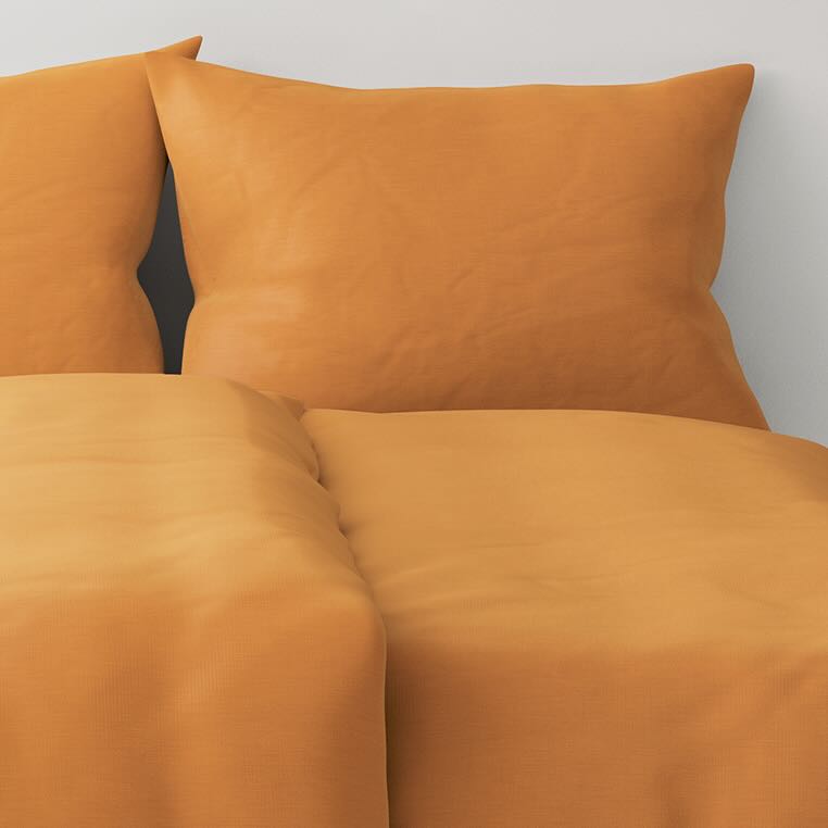 Fissagio Bettwäsche-Set France Satin mandarine Fissagio Bettwäsche-Set France Satin mandarine