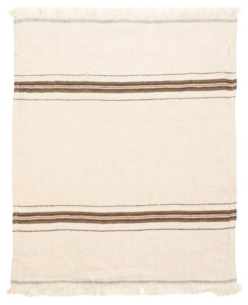 Libeco Leinenplaid Tinos natur/river/braun/schwarz