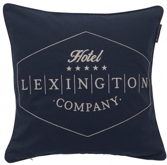 Lexington Kissenbezug Twill Hotel navy/beige navy/beige, 50 x 50 cm