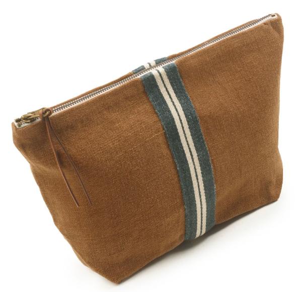 Libeco Kosmetiktasche Miles braun/blau/natur