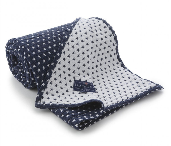 Lexington Tagesdecke Star navy/weiß