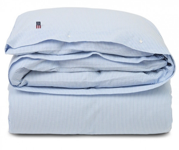 Lexington Bettwäsche-Set Seersucker blau/weiß 135x200/80x80 cm