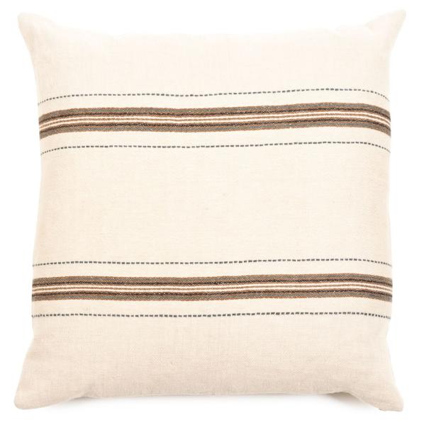 Libeco Kissenbezug Tinos Stripe natur/river/braun/schwarz