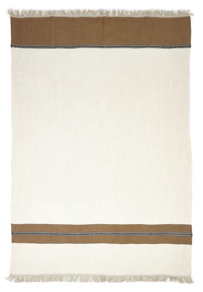 Libeco Plaid Etienne natur/braun/schwarz