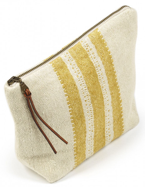 Libeco Tasche klein Mustard-Stripe gelb/weiß