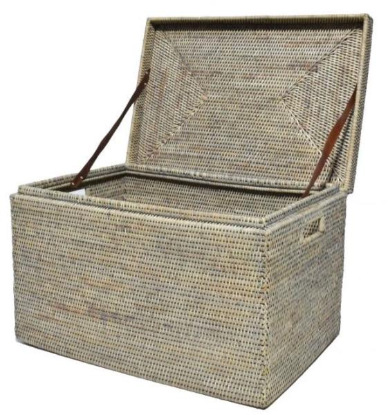 Korb coffre mit Deckel Togo grau