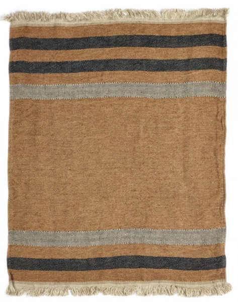 Libeco Leinenplaid Nairobi braun/schwarz