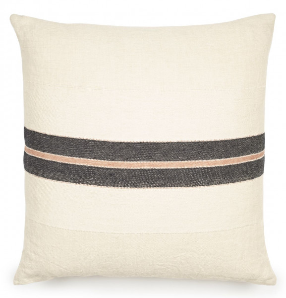 Libeco Kissenbezug Patagonia black stripe natur/schwarz/braun