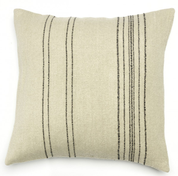 Libeco Kissenbezug Moroccan Stripe beige/schwarz