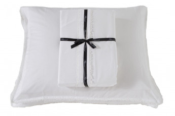 Flamant Bettwäsche-Set Belissimo weiß 135 x 200 cm, inkl. 80 x 80 cm Bettbezug + Kissenbezug
