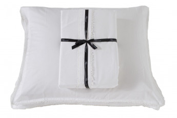 Flamant Bettwäsche-Set Belissimo weiß 155x220+80x80 cm 155 x 220 cm, inkl. 80 x 80 cm Bettbezug + Kissenbezug